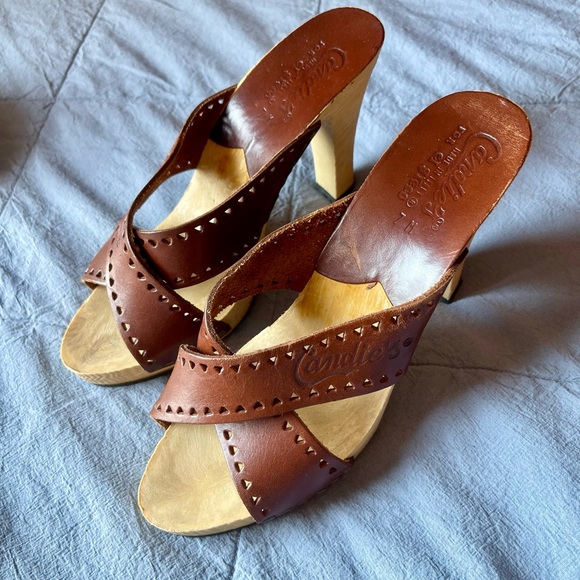 Vintage Candies Leather Heels Sandals Size 7 - Picture 6 of 7